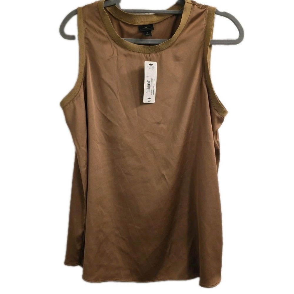 NEWWorthington Tank Top Blouse Women Size Large Brown